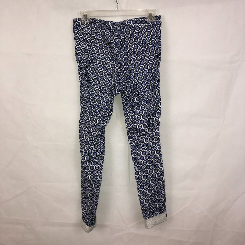 H&M Women's Blue/Black Geometric Pants Size 6 - Picture 2 of 4